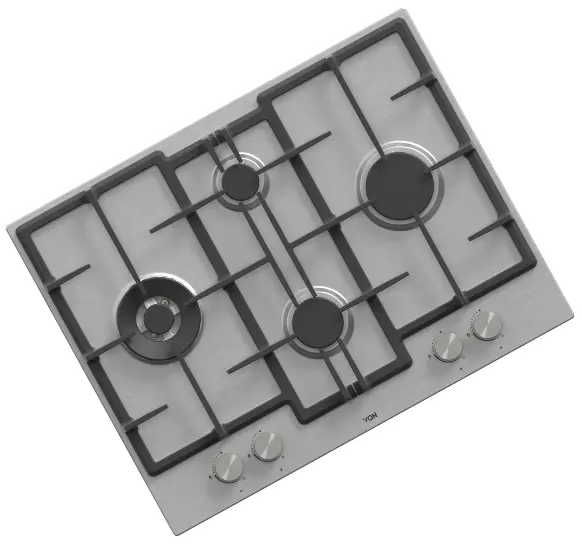 [25102029] VON BI HOB VBBG6541WFX 65CM 4G FFD DUAL WOK S