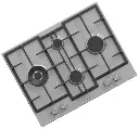 VON BI HOB VBBG6541WFX 65CM 4G FFD DUAL WOK S