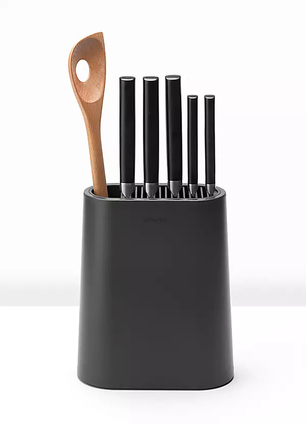 Brabantia Slice & Dice Knife Block with Utensil Holder, Dark Grey