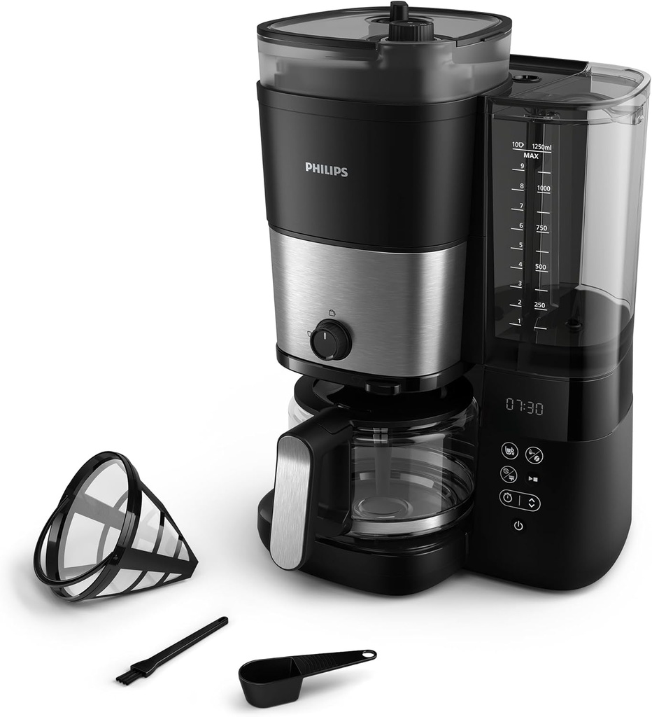 [35603012] PHILIPS ALL IN ONE BREW DRIP COFFEE MAKER WTH BUILT IN GRINDER, HD7900/50