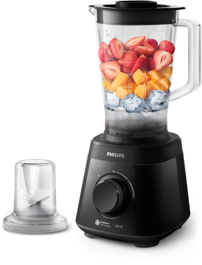 [35401016] PHILIPS BLENDER,  HR2141/90,  2L PLASTIC JAR - 550 WATTS