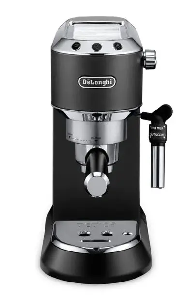DELONGHI DEDICA STYLE TRADITIONAL PUMP ESPRESSO MACHINE, COFFEE AND CAPPUCCINO MAKER, EC685.BK 