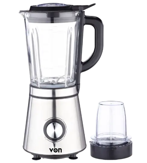 VON BLENDER VBG601BLX 600W GLASS JAR STAINLESS STEEL