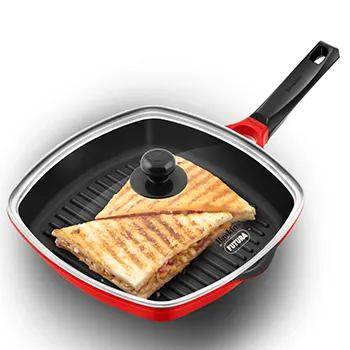 Hawkins Die Cast Grill Pan DCGP30G 30 cm with Glass Lid