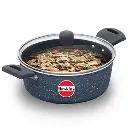 Hawkins Cook n Serve Bowl ICCB30G, 3 Litre Induction Compatible, Ceramic Nonstick   with Glass Lid