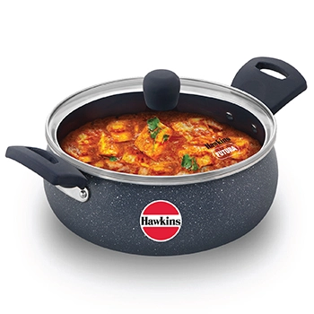 Hawkins Handi ICH30G, 3 Litre, Induction Compatible, Ceramic Nonstick with Glass Lid