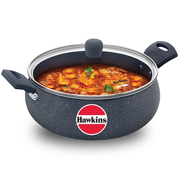 Hawkins Handi ICH50G, 5 Litre, Induction Compatible, Ceramic Nonstick with Glass Lid 