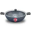 Hawkins Deep Kadhai ICK50G, 5 Litre, Induction Compatible,Ceramic,Nonstick with Glass Lid 