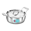 Hawkins SS Cook n Serve Bowl PSC30S, 3 Litre, Stainless Steel, Tri-ply PRO with Lid