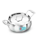 Hawkins SS Tri-ply PRO Handi PSH30S, Stainless Steal, Induction Compatible, 3 Litre with SS Lid
