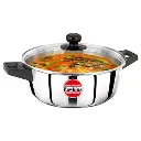 Hawkins SS Cook n Serve Casserole SSCB30G, 3 Litre, Induction Compatible  with Glass Lid
