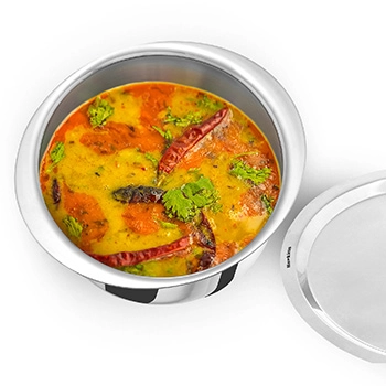 Hawkins SS Tri-ply Metro Patila 5 Litre SSP50S, Induction Compatible, Sauce Pan, Stainless Steal with SS Lid