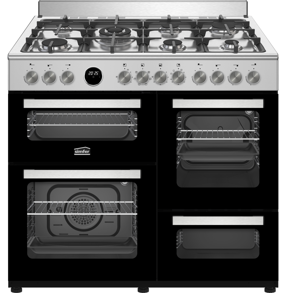 [20309027] Simfer Cooker 7G F10074SEIX 100X60, Inox,WOK