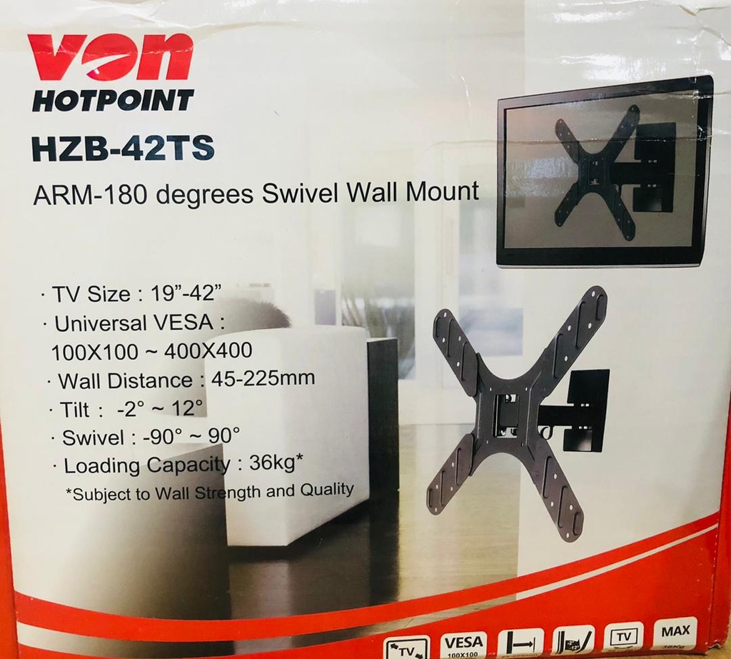 VON LCD MOUNT HZB-42TS/VXB42TSAM (19-42) ARM