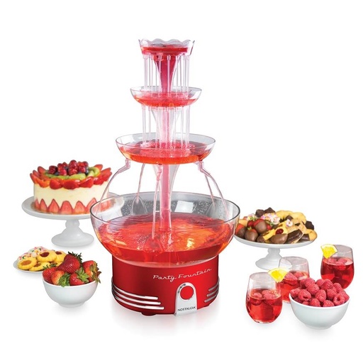 [35516001] NOSTALGIA RETRO LIGHTED PARTY FOUNTAIN DBF15RR RED DELUXE