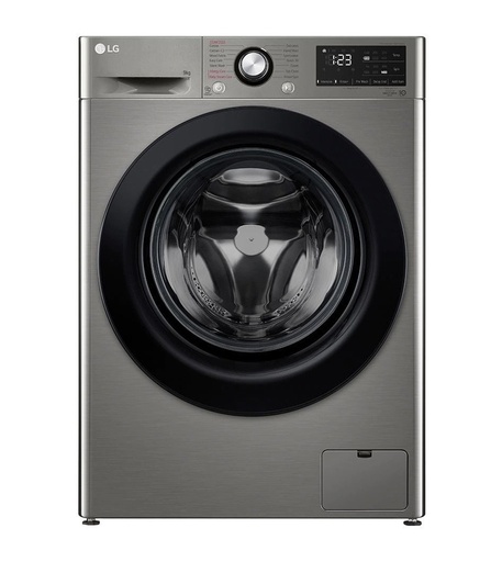 [10203107] LG F4R3VYG6P Front Load Washing Machine, 9KG - AI DD Technology, Steam Technology,