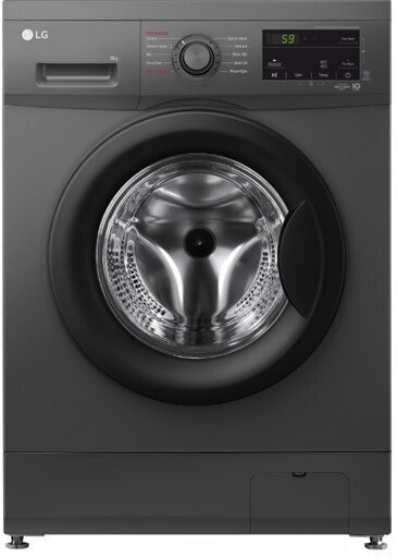 [10203109] LG F4J3TYG6J Front Load Washing Machine, 8KG - 6 Motion Direct Drive, Steam Technology