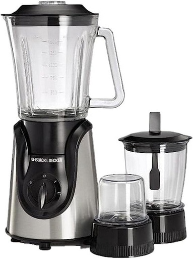 [35401024] BLACK & DECKER BX600G-B5 600W GLASS BLENDER WITH 2 MILLS