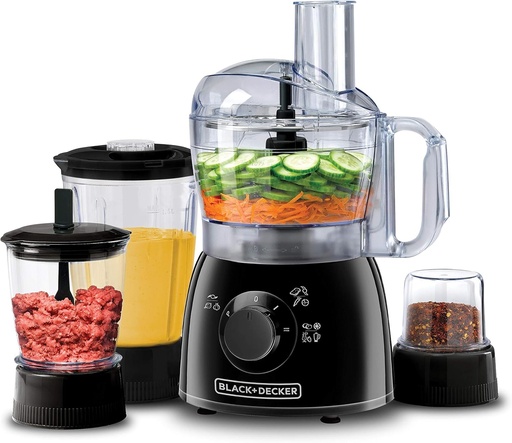 [35301036] BLACK & DECKER KR43-B5 KITCHEN ROBOT DELUXE - 400W FP WITH BLENDER + MINCER + GRINDER