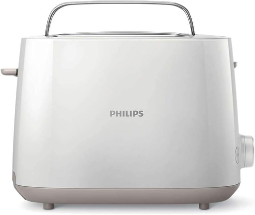 [5112091] Philips Daily Collection Toaster - 900W, 8 Setting, Integrated Bun Warming Rack, Compact Design - HD2581/01