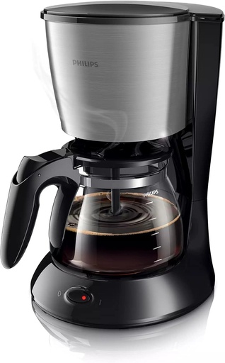 [35603043] ﻿Philips Daily Collection HD7462 Drip coffee maker 1.2L 15cups Black, Stainless steel