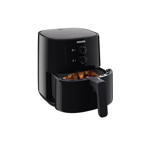 [35603046] PHILIPS Air Fryer HD9200/90, 1400W, 4.1 Liter, with Rapid Air Technology (Black), Large