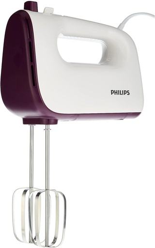 [5119026] PHILIPS Daily Hand Mixer HR3740/11: 400W, 5 speeds and turbo, wire beaters and dough hooks, easy to clean, easy to eject