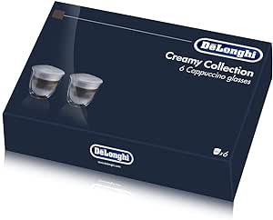 [35401411] DELONGHI CREAMY COLLECTION 6 CAPPUCCINO GLASSES DLSC301