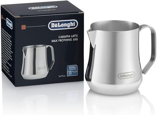 [35401412] DELONGHI MILK FROTHING PITCHER, STAINLESS STEEL, 17 OZ - DLSC069