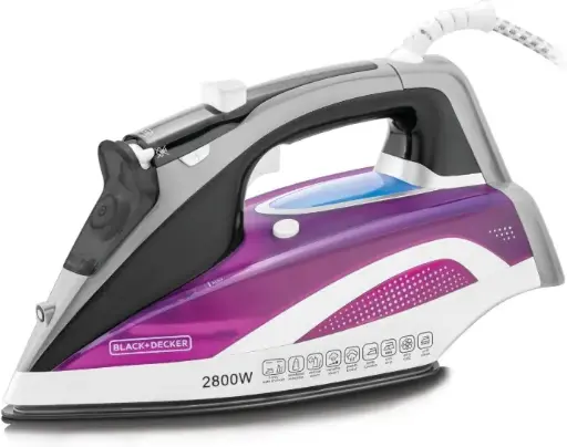 [35102099] Black and Decker X2250-B5 2800W Digital Steam Iron, Anodized Soleplate