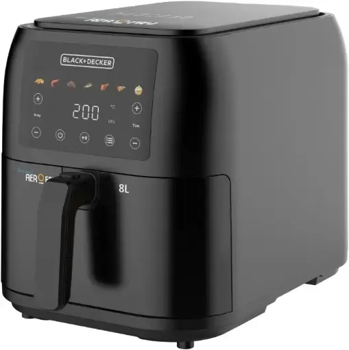 [35511019] BLACK+DECKER SAF80-B5 Digital Air fryer 8L - Black, Slim