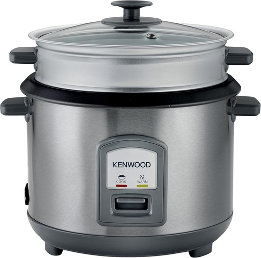 [35301005] KENWOOD Rice Cooker RCM71.000SS, 2-in-1, 2.8L, Food Steamer, Non-Stick Cooking Pot, Silver
