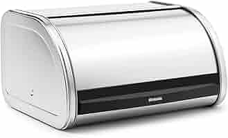 [339585] Brabantia Roll Top Bread Bin, Medium, Brilliant Steel