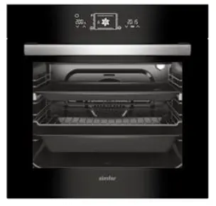 [25205020] SIMFER BI OVEN B6512SERSP 60CM BLK GLASS 12FN 