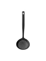 [365102] Brabantia Black Line - Non-Stick Kitchen Utensils, Nylon - Skimmer / Strainer