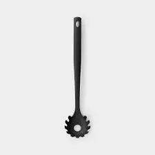 [365126] Brabantia Black Line - Non-Stick Kitchen Utensils, Nylon - Spaghetti Scoop