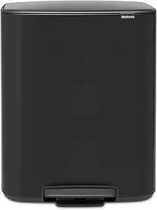 [211508] Brabantia Bo Pedal Bin, 2x30L litre, Matt Black 