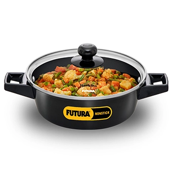 [500108] Futura Casserole INCB20G, 2 Litre, Induction Compatible, Cook n Serve  with Glass lid