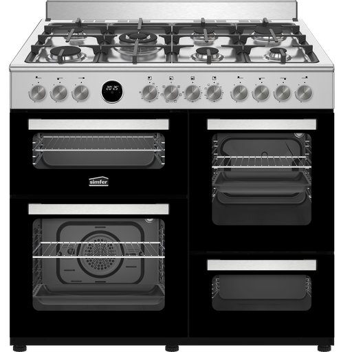 [20309027] Simfer Cooker 7G F10074SEIX 100X60, Inox,WOK 