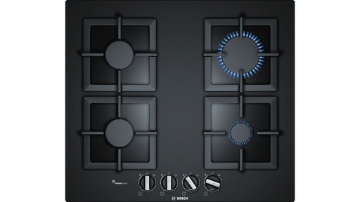 [25101003] BOSCH BI HOB PPP6A6B20 60CM 4G BLK GLASS FRON 